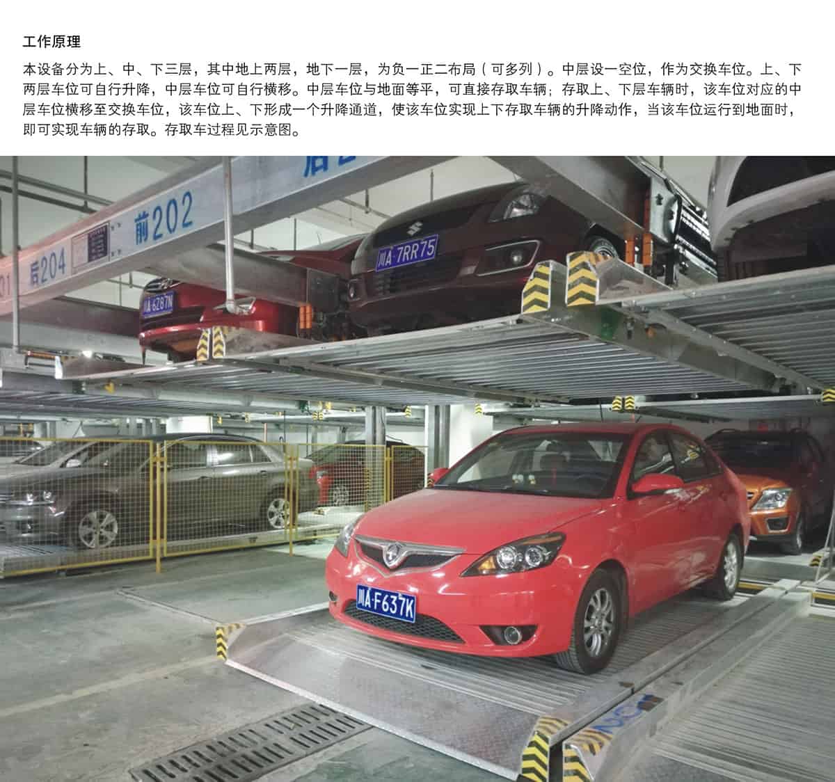 重慶負一正二地坑PSH3D1三層升降橫移立體停車設(shè)備工作原理.jpg